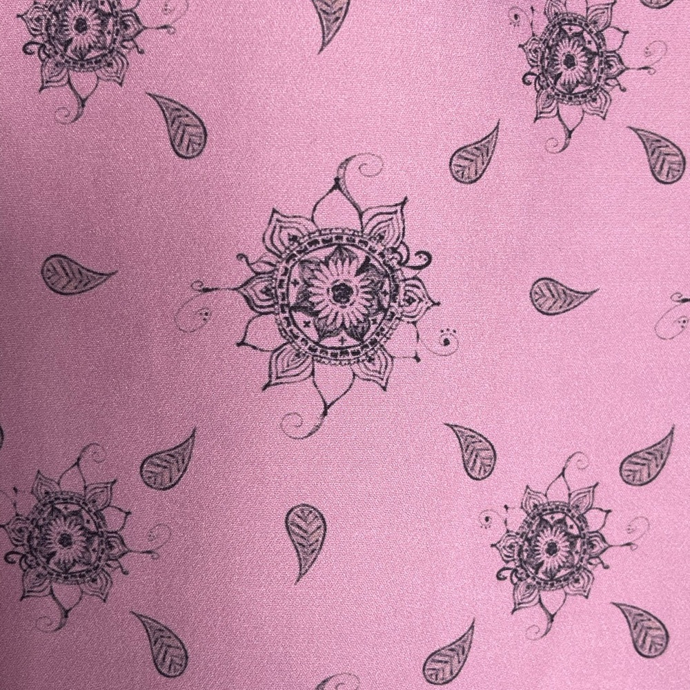 Vintage Inspired Pink and Black Floral Paisley Dress - Picture 4 of 7